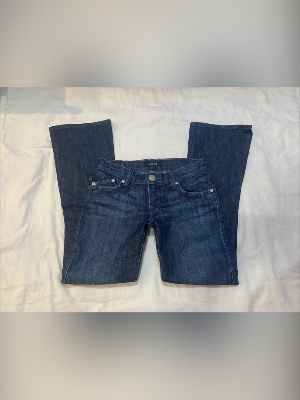 Rock and Republic Lowrise Flared Y2K Jeans